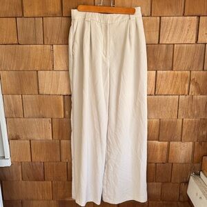 Express Wide-Leg Trousers in Light Beige